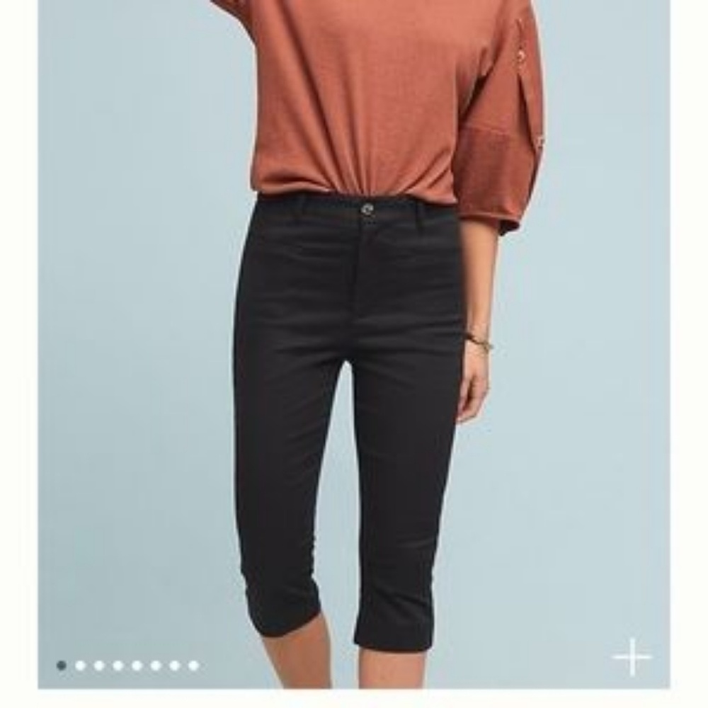 Anthro Closed Skinny High Waist Pedal Pushers Jean